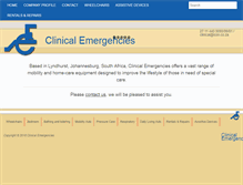 Tablet Screenshot of clinicalemergencies.co.za